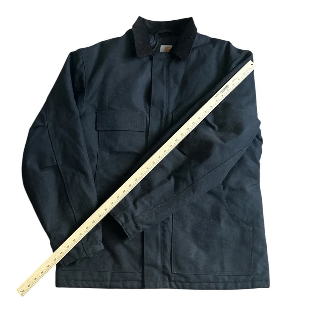 Carhartt Men's Black Traditional Coat/Arctic-Quilt Lined C003-BLK Size L Tall - Picture 8 of 9